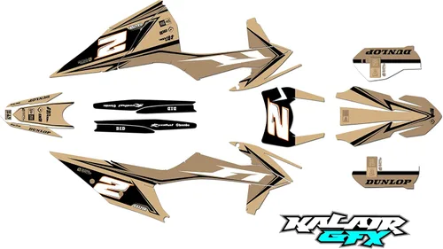 Miniatura 8 de Kit gráfico para KTM Enduro 4-Stroke 250 EXC-F, 350 EXC-F, 450 EXC-F y 500 EXC-F años 2020, 2021, 2022 y 2023 Razor Series Azul-Verde 16 Mil