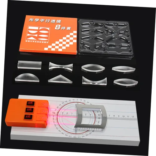 Miniatura 5 de Multifunction Optical Experiment Kit Convex Lens Triangular Prism and Light Source Physics Refraction and Reflection Demonstration Tool for