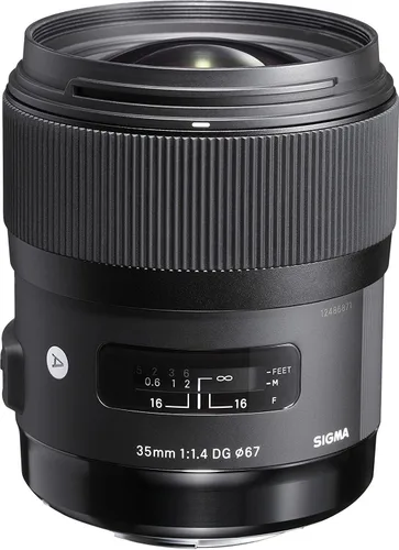 Sigma 1.378 in F1.4 Art DG HSM Lente para Nikon, Negro, 3.7 x 3.03 x 3.03 (340306)