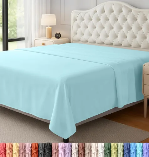 Miniatura 50 de Utopia Bedding Sábanas Planas - Paquete de 6 - Tela de Microfibra Cepillada Suave - Sábana Superior Resistente al Encogimiento y Decoloración - Gris
