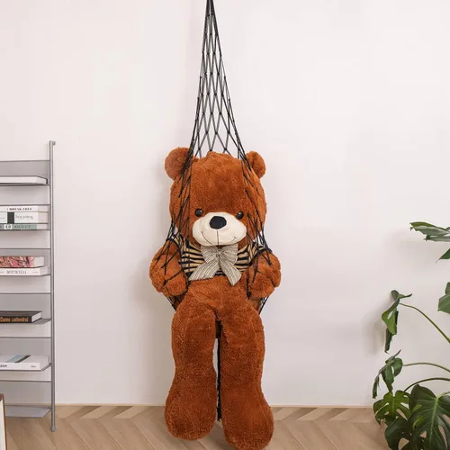 Miniatura 7 de Novela red de animales de peluche o hamaca para colgar en el techo de 6.5 pies, solo un gancho. Conveniente para esquinas, paredes y red colgante
