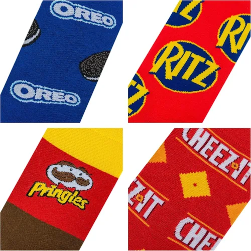 Miniatura 5 de Crazy Socks, Snack & Junk Food Themes, Fun Silly Novelty Crew, Large, Fun 8 Pack