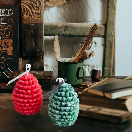 Miniatura 2 de 2 moldes de vela de cono de pino 3D – molde de vela de resina de silicona y jabón para resina epoxi, concreto, adorno de regalo de bricolaje y 2