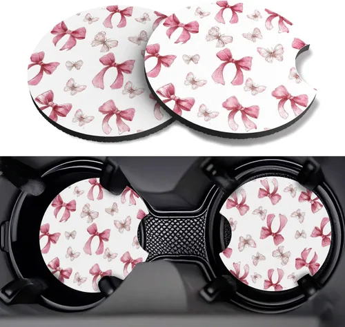 Miniatura 41 de Posavasos para automóvil, paquete de 2 posavasos para automóvil, 2.75 pulgadas, antideslizantes y absorbentes, para portavasos de automóvil
