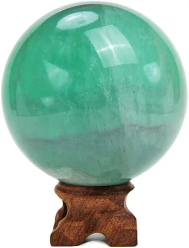 Miniatura 6 de Esfera de piedra de sangre de dragón natural de 2.559 in con soporte de madera, bola de cristal curativo, piedra preciosa mineral, adivinación