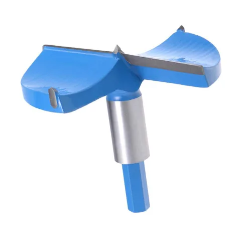 Miniatura 16 de Taladro de posicionamiento de la broca de perforación de 0.591 in Forstner Brocas de carburo de tungsteno Agujero de madera Sierra Bisagra Broca