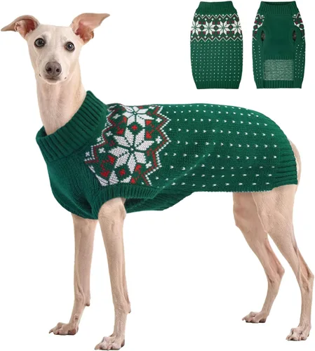 Miniatura 18 de Kuoser Suéter de Navidad para perro, suéteres de Navidad suaves y cálidos para perros pequeños, medianos y grandes, niño niña, suéter cómodo