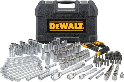 DEWALT - Juego de herramientas mecánicas, encastre de 0.25, 0.375 y 0.5 pulgadas, SAE/métrico, 205 piezas (DWMT81534)