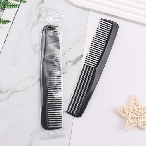 Miniatura 8 de Paquete de 30 peines negros a granel, peine de bolsillo para cabello de doble diente de 7 pulgadas, envueltos individualmente, peines a granel
