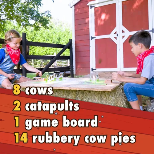Miniatura 4 de Catapultas de vaquero: el mejor regalo para niños, divertido juego de mesa familiar para niños y adultos, lanza caca para derribar vacas, fácil