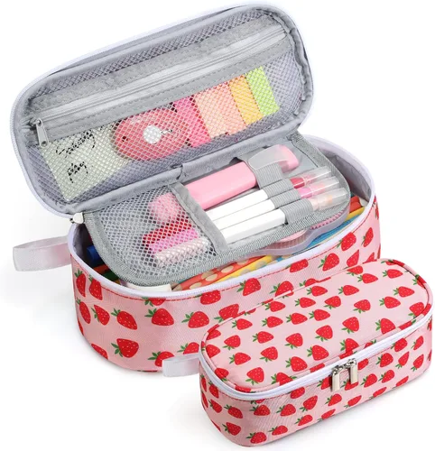 Miniatura 8 de Jcocylse Estuche para Lápices de Gran Capacidad, Estuche Portátil para Lápices, Bolsa para Suministros Escolares para Estudiantes Universitarios