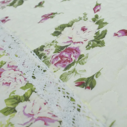 Miniatura 3 de USTIDE Alfombra rústica con diseño de rosas y flores, decoración del hogar, de algodón, con patrón de rosas rosadas, alfombra de baño lavable