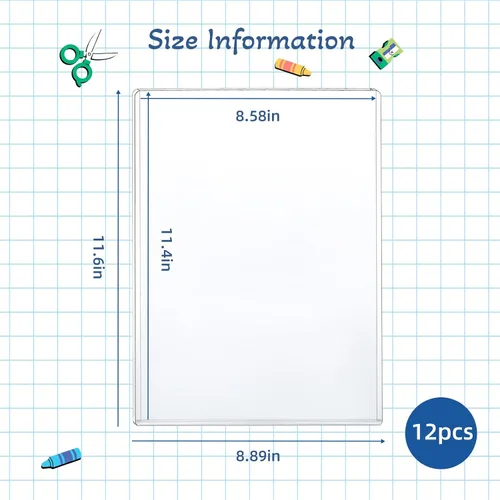 Miniatura 2 de 12 protectores rígidos de impresión de 8 1/2" x 11" - Toploaders transparentes - Fundas de plástico duro para documentos y fotos - Protector