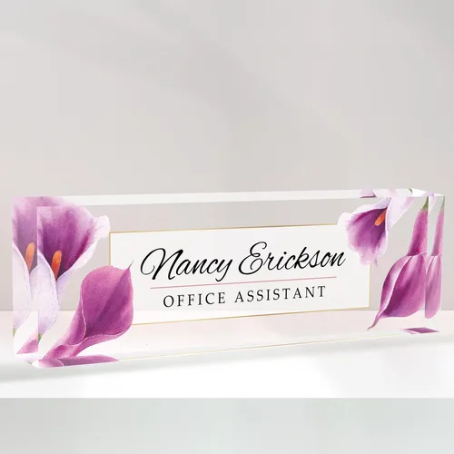Miniatura 55 de Placa de nombre de escritorio personalizada, placas de identificación acrílicas personalizadas para escritorio, accesorio de oficina para mujeres
