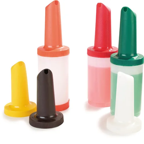 Miniatura 5 de Carlisle FoodService Products Pourplus Store 'N Pour Juego completo de cuarto de galón de cuello, recipiente y tapa para bar, cocina y restaurante