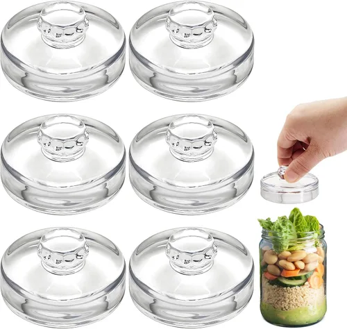 Miniatura 10 de Pesas de vidrio de fermentación con asas de fácil agarre, pesas transparentes para conservas y peso de vidrio de decapado para frascos Mason de boca