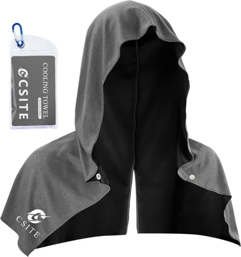Miniatura 17 de CSITE Toallas refrescantes con capucha, toallas de enfriamiento instantáneo para cuello y cara, protección solar UPF 50, toalla de hielo para climas