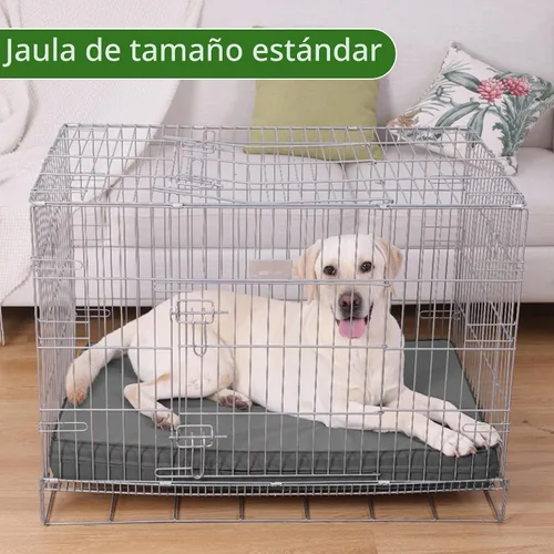 Miniatura 6 de Vonabem Cama Grande para Perro Impermeable Lavable Almohadilla XL para Jaula de 42 pulgadas, Camas para Mascotas de Cuero Duradero para Exteriores
