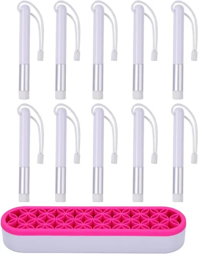 Miniatura 22 de BAOFALI 10 piezas de mini pinturas de tinta, cepillo de mezcla, herramientas de mezcla suave, pintura de tinta, pinceles pequeños, herramientas