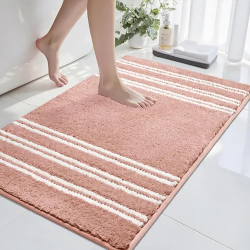 Miniatura 18 de Alfombras de baño antideslizantes, lavables, de 24 x 17 pulgadas, ultra suaves, súper absorbentes, para suelo de baño, alfombra de baño de chenilla