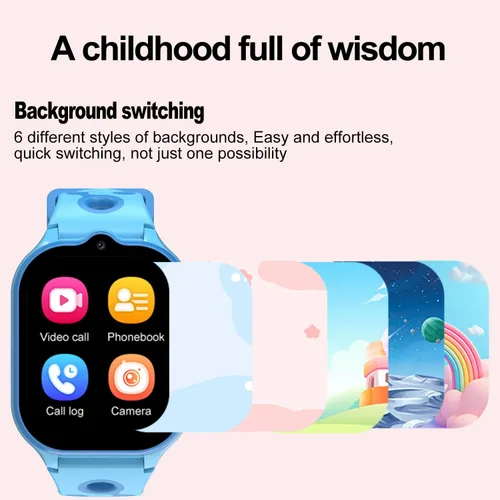 Miniatura 7 de Reloj inteligente 4G para niños, rastreador GPS, relojes inteligentes con videollamadas, juegos de rompecabezas de llamadas bidireccionales, chat