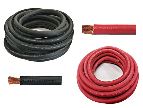 Miniatura 10 de Cable flexible de cobre puro para soldadura de batería calibre 4 AWG 25 pies negro + 25 pies rojo - Coche, Inversor, RV, Solar Negro de 25 pies + 25