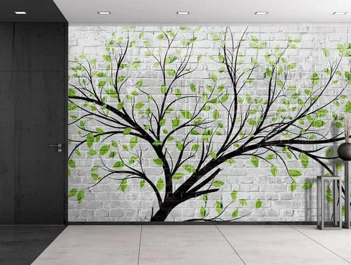 Miniatura 26 de wall26 - Patrón de hojas de fondo sin costuras - Mural de pared extraíble Papel pintado grande autoadhesivo - 66x96 pulgadas obra de arte 16