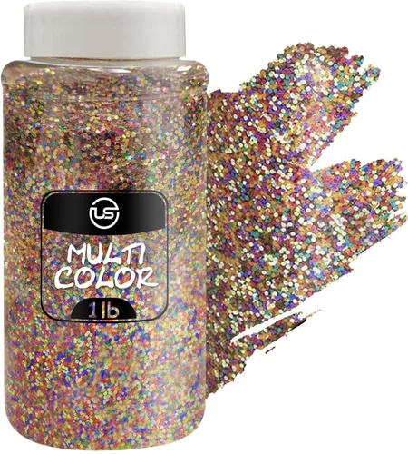 Miniatura 14 de Purpurina navideña para manualidades, 1 libra cada una (4 libras en total) con purpurina fina para manualidades, paquete de 4 confeti de Navidad