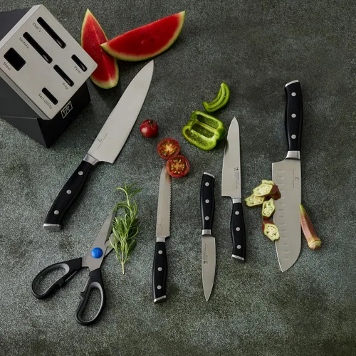 Miniatura 10 de HENCKELS x Emeril Lagasse La Colección Nola Cuchillo de Chef Alemán de 8 Pulgadas, Afílado, Producido en Fábrica Propia Alemana con Acero de Fórmula