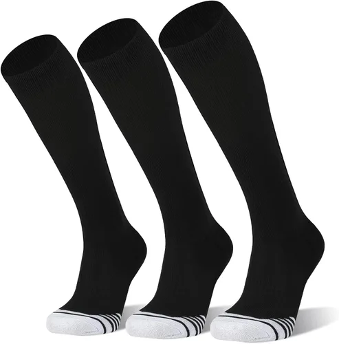 Miniatura 11 de FITRELL Paquete de 2/3 calcetines de béisbol y sóftbol para niños, jóvenes, hombres y mujeres, calcetines altos hasta la rodilla (varios colores)
