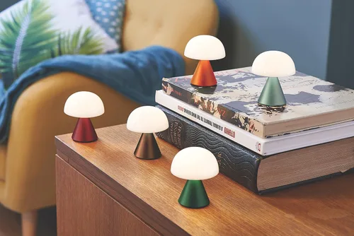Miniatura 9 de Lexon Mina - Lámpara de Hongo Pequeña – Luz LED Portátil de Mesita de Noche para Dormitorios, Niños y Guardería – Recargable con 12h de Autonomía