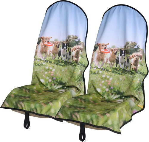 Miniatura 22 de Funda protectora de asiento de automóvil, para asientos delanteros, para entrenamiento de gimnasio, correr, natación, playa y senderismo, Dinosaurio