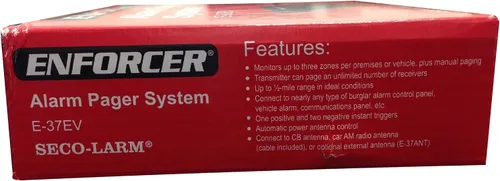 Miniatura 4 de Seco-Larm Sistema de localización de alarma E-37EV, monitorea hasta tres zonas por local o vehículo, localización manual, salida de 4 W, rango