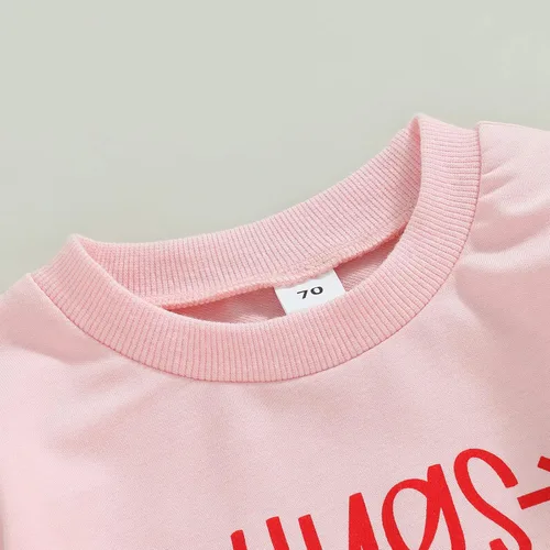 Miniatura 26 de Enterizo de manga larga con estampado de letras para bebés, niñas y niños