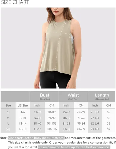 Miniatura 6 de ODODOS Paquete de 3 camisetas sin mangas sueltas para mujer, camisetas sin mangas para gimnasio, atletismo, entrenamiento, camisetas de yoga