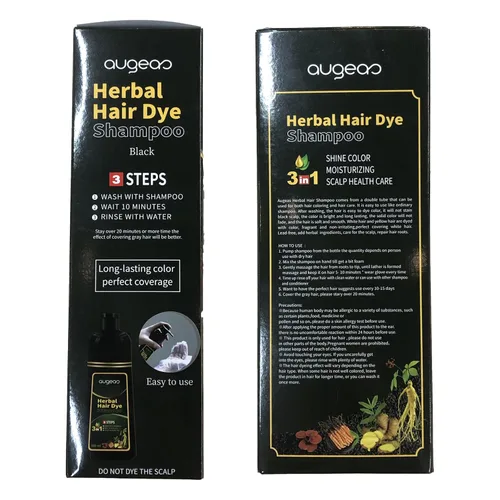 Miniatura 7 de Champú instantáneo para teñir el cabello a base de hierbas para cabello gris, 16.9 onzas líquidas, para mujeres y hombres, champú de tinte negro 3