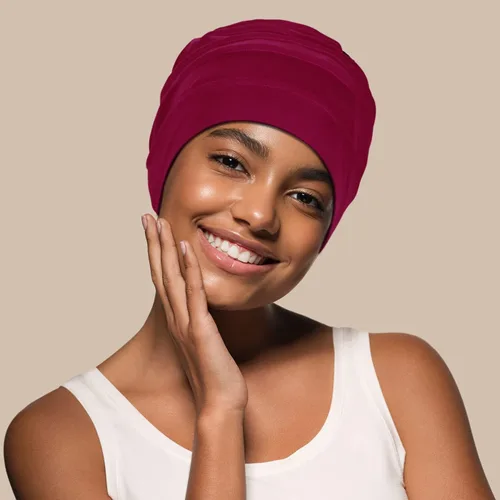 Miniatura 4 de Kisumthy 2 gorros de algodón holgados para quimioterapia, gorro de quimioterapia, sombreros de cáncer para mujeres con pérdida de cabello