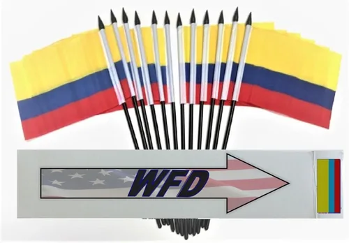 Miniatura 145 de World Flags Direct Banderas en miniatura de poliéster de Afganistán, paquete de 12, decoración de mesa de fiesta, desfiles, 4 x 6 pulgadas, verde