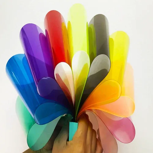 Miniatura 4 de Tong Gu 5 piezas de color A4 PVC hojas de plástico flexible transparente gel transparente DIY manualidades película filtro de iluminación (negro)