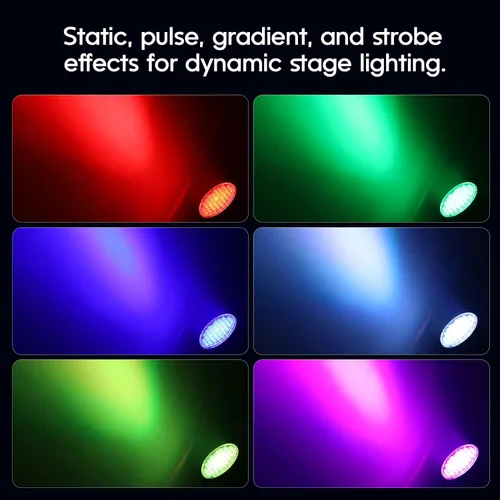 Miniatura 7 de BETOPPER - Luces par con control remoto, 54 x 3 W LED RGB 3-en-1 luces de escenario DMX luces de DJ, luces estroboscópicas y de lavado de brillo