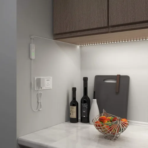 Miniatura 4 de MYPLUS - Tira de luces LED de color blanco, 16.4 pies, luz diurna blanca de 6000 K, cinta de luces LED con 700 lúmenes regulables y 300 LEDs, tira