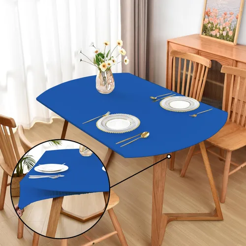 Miniatura 51 de Mantel ajustado blanco con elástico para mesas plegables de 48x48 pulgadas, manteles lavables y elásticos de elastano para mesas de cartas, manteles