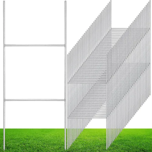 Miniatura 10 de 30 estacas en H para letreros de patio de 16.5 x 7 pulgadas, estacas de alambre de metal resistentes a la intemperie para letreros corrugados