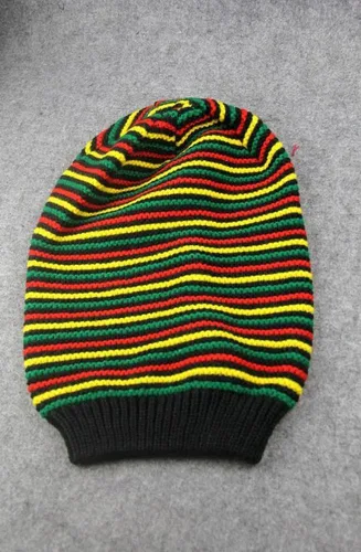 Miniatura 4 de ganesha Gorro de invierno unisex de Jamaica Reggae Rainbow Stripes, Arco iris