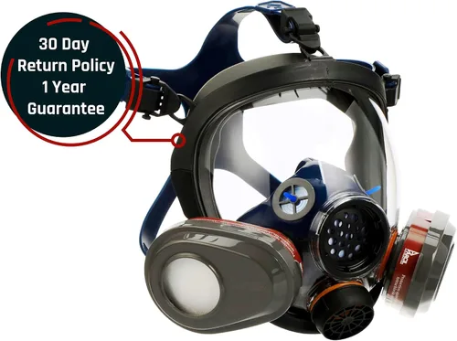 Miniatura 7 de Parcil Distribution Full Face Respirator Mask with Filters – Durable Full Face Respirator Mask, Bayonet Filter Compatible Transparente