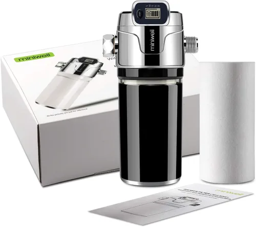Miniatura 7 de Miniwell Filtro de agua de ducha de lujo L760-E201 con pantalla digital y cartuchos reemplazables, filtro de cabezal de ducha con filtros dobles