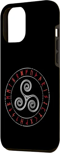 Miniatura 2 de iPhone 12 Pro Max - Triskele de mitología nórdica - Carcasa celta con runas vikingas rúnicas
