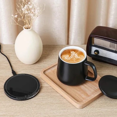 Miniatura 3 de Juego de calentador de taza de café APEKX - Calentador de taza de café inteligente con temperatura constante estable de 131°F, carga inalámbrica
