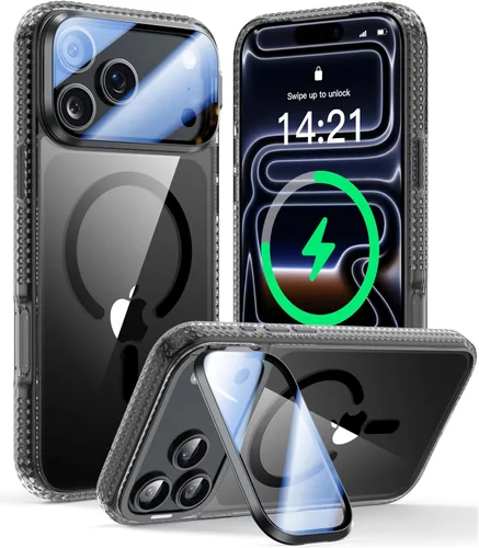 Miniatura 64 de VOFATA - Funda magnética para iPhone 17 Pro Max, cubierta para cámara con soporte, protección completa para la cámara, compatible con MagSafe