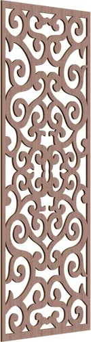 Miniatura 126 de Eveline - Paneles decorativos de pared de madera con calado, 13 3/8 pulgadas de ancho x 34 3/8 pulgadas de alto x 3/8 de alto, roble rojo rojo